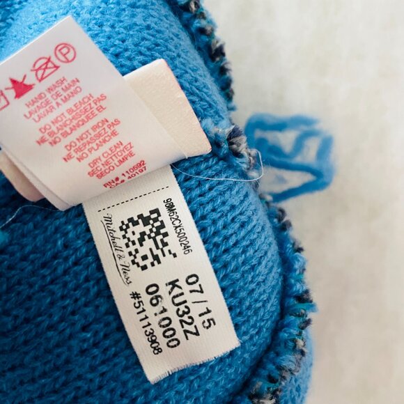 Mitchell & Ness NBA Houston Rockets Blue & Gray Cuffed Pom Pom Beanie One Size - Picture 7 of 8